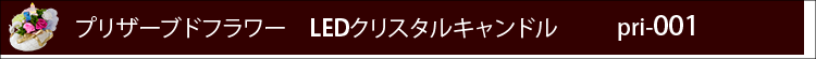 プリザーブドフラワー　LEDクリスタルキャンドルpri001ロゴ