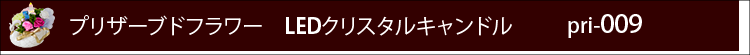 プリザーブドフラワー　LEDクリスタルキャンドルpri009ロゴ