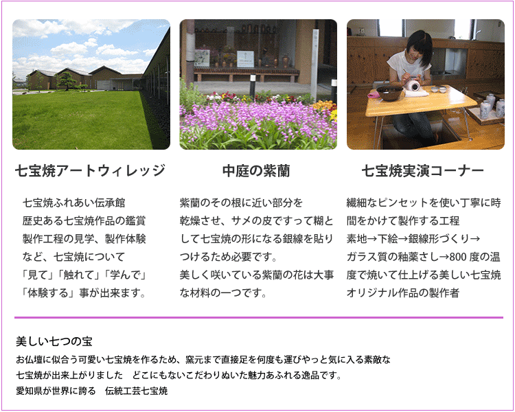 七宝町アートヴュレッジにて有線七宝焼製作説明